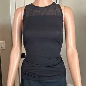 Athleta Black Mesh Detail Tank XS